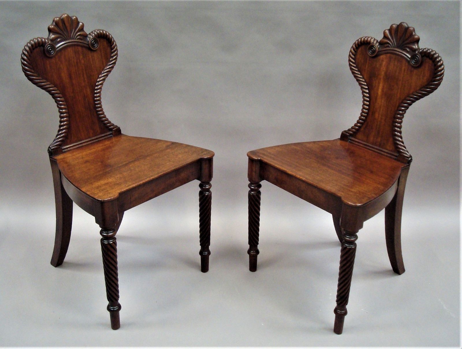 Regency Pair Of Mahogany Hall Chairs photo 2420.0