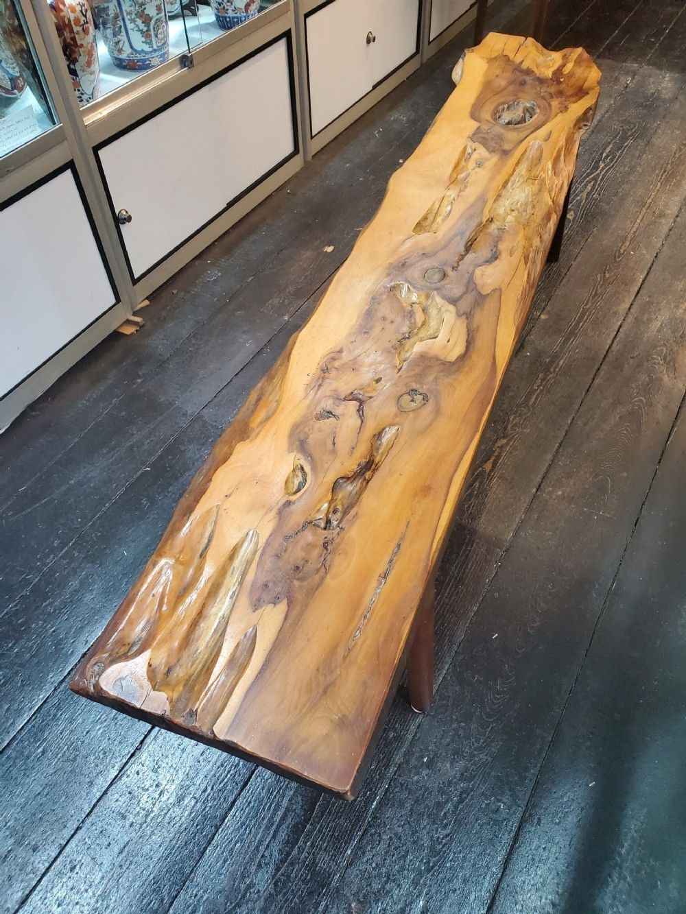 Large 180cm Reynolds Of Ludlow Live Edge Yew Coffee Table C1960 photo furniture