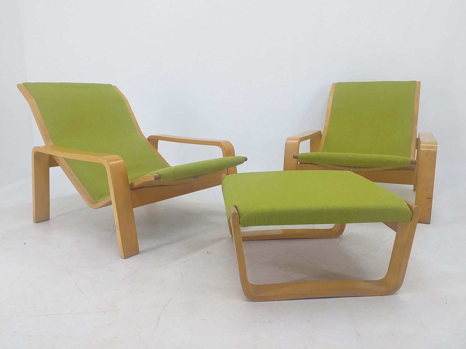 Pair Of Lounge Chairs Pulkka, Ilmari Lappalainen For Asko, Finland, 1970s photo 2274.0