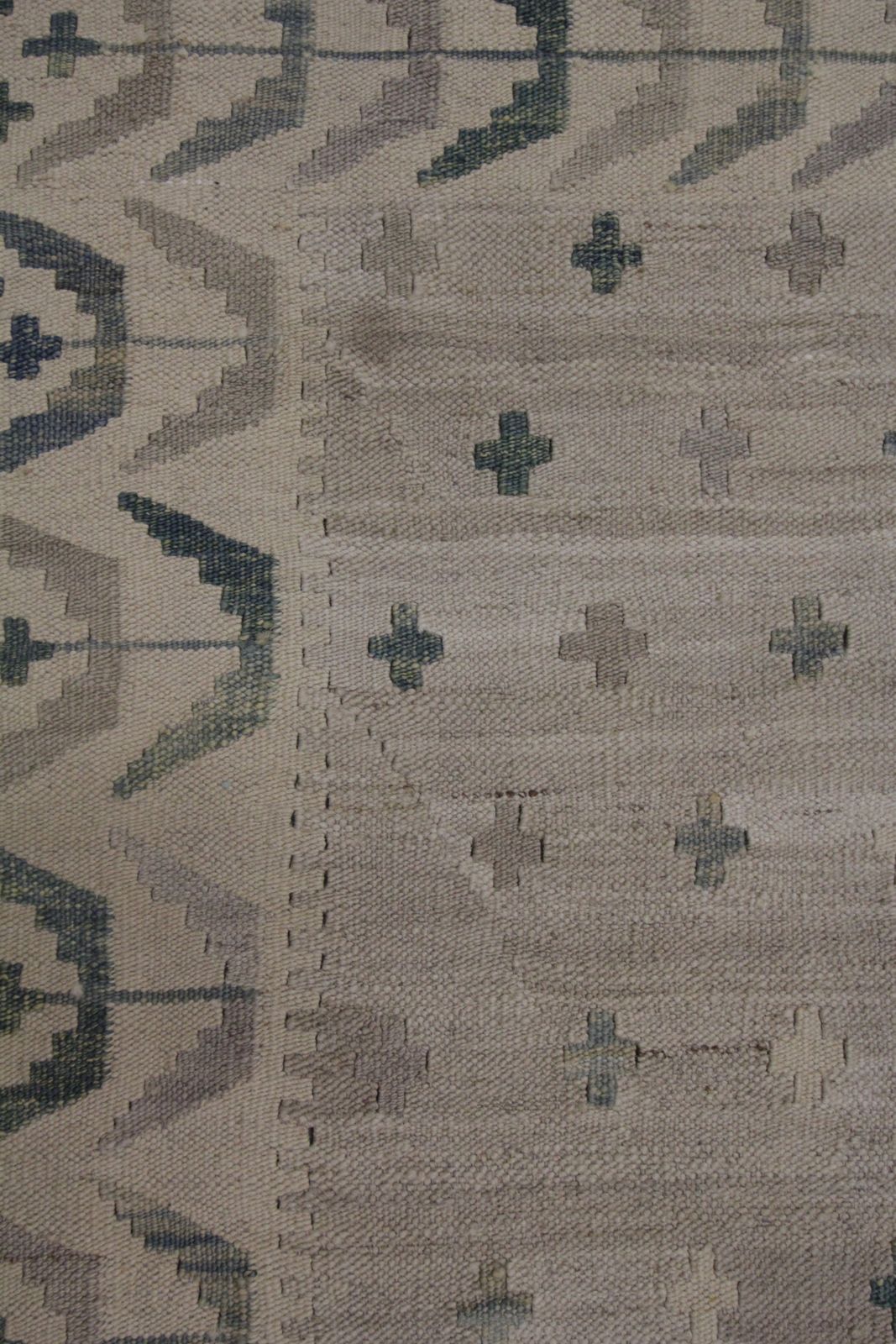 New Traditional Beige Wool Kilim Handmade Flat Woven Area Rug  124x170cm photo 475.0