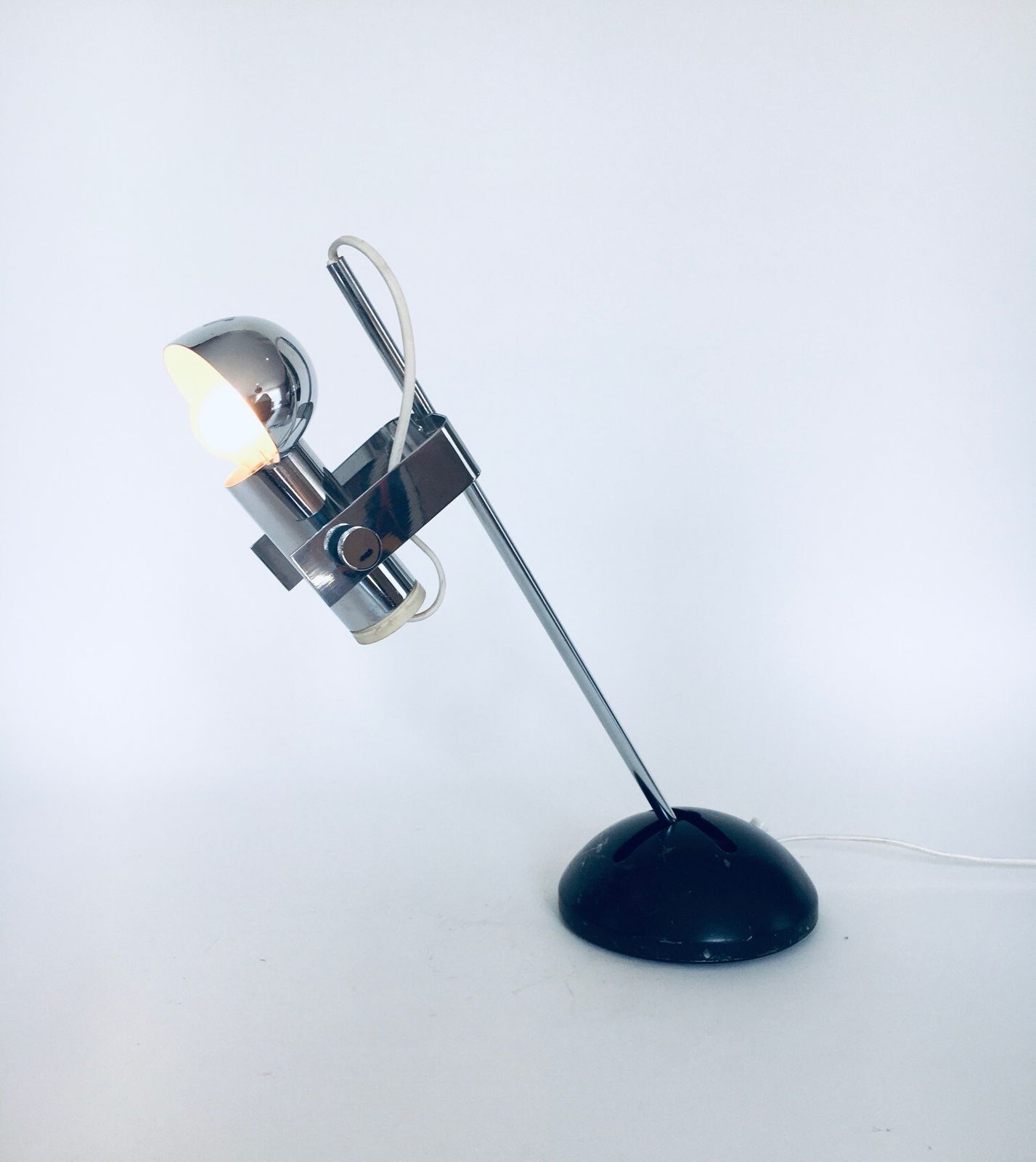 T395 Bureaulamp Door Robert Sonneman Voor Luci Cinisello, Italië, Jaren 1970 photo vintage