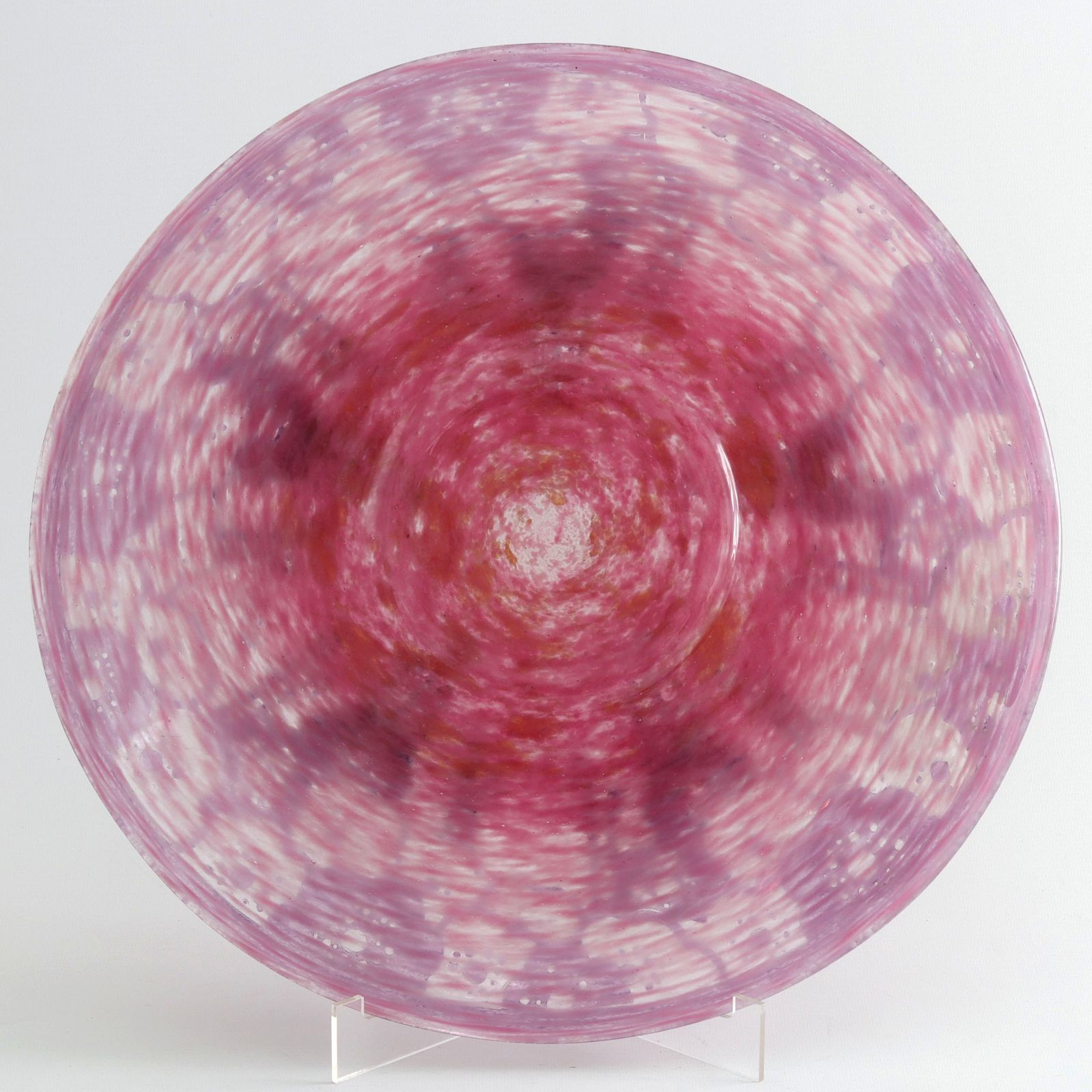Charles Schneider For La Verre Francais Art Deco Cameo Glass Charger C1925 photo vinterior