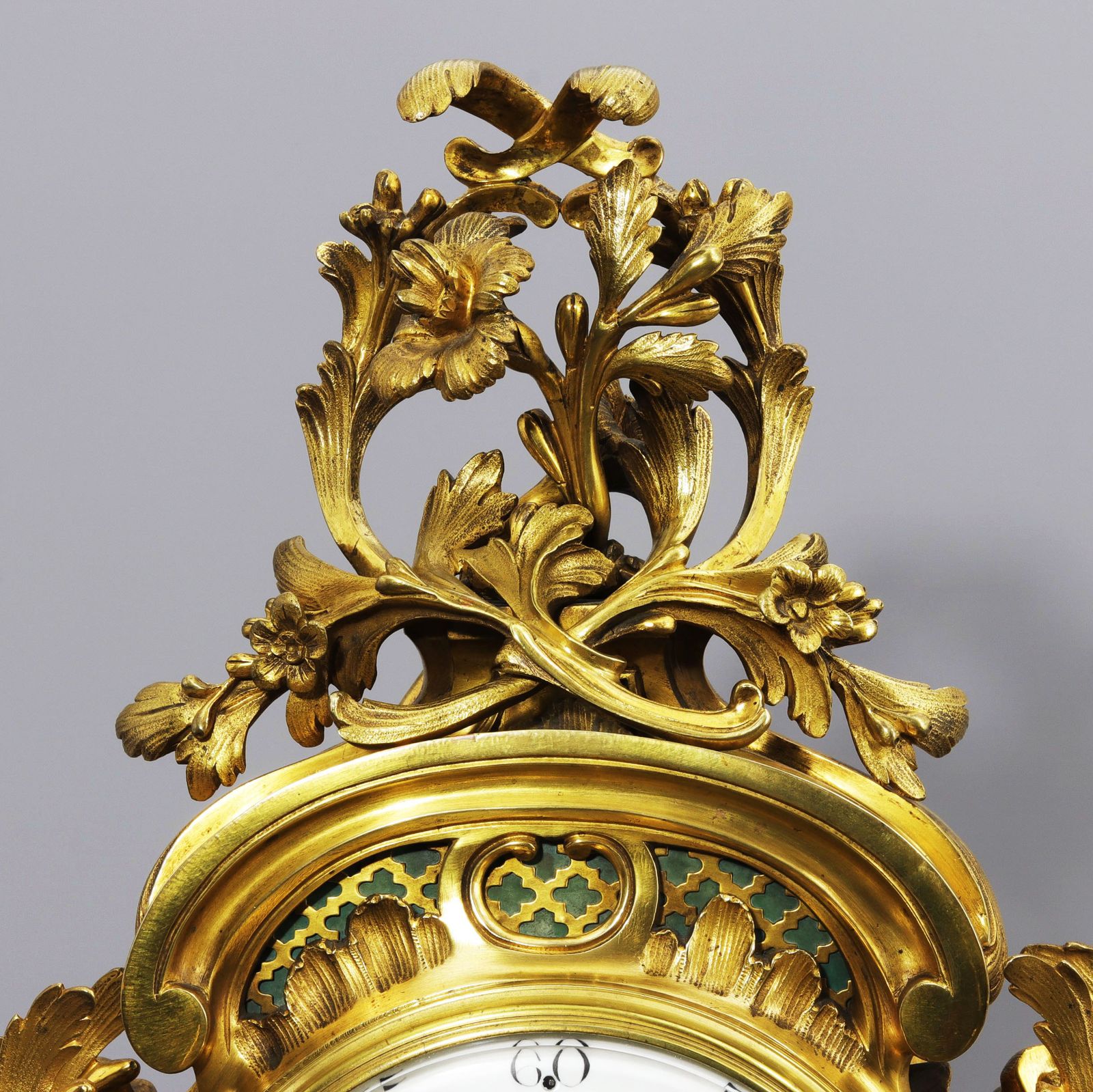 French Gilt Bronze Striking Mantel Clock With Garniture By Vincenti & Cie C.1860 photo 3900.0