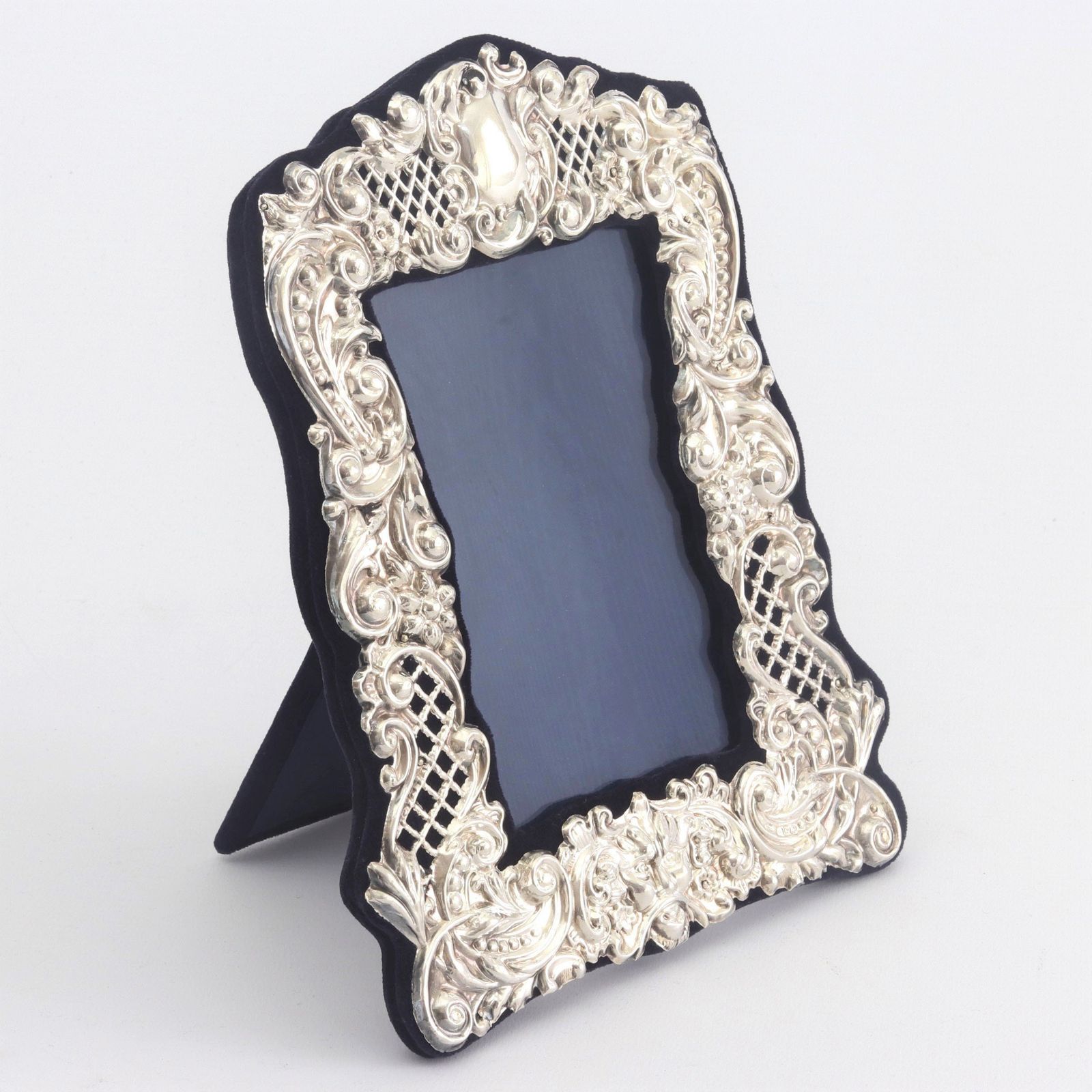 Pierced & Embossed Silver Photograph Frame By Broadway & Co 1906 photo Home Decor