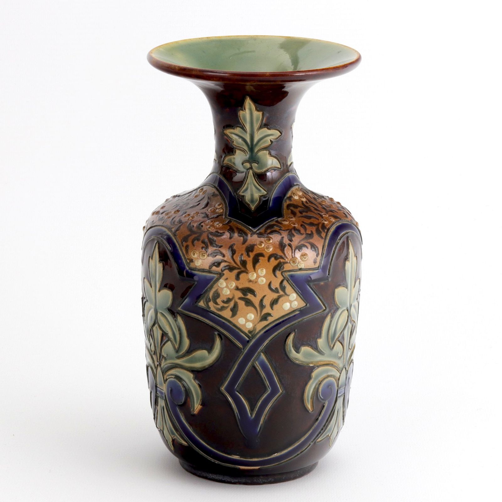 Doulton Lambeth Stoneware Art Nouveau Vase By Eliza Simmance 1884 photo for sale
