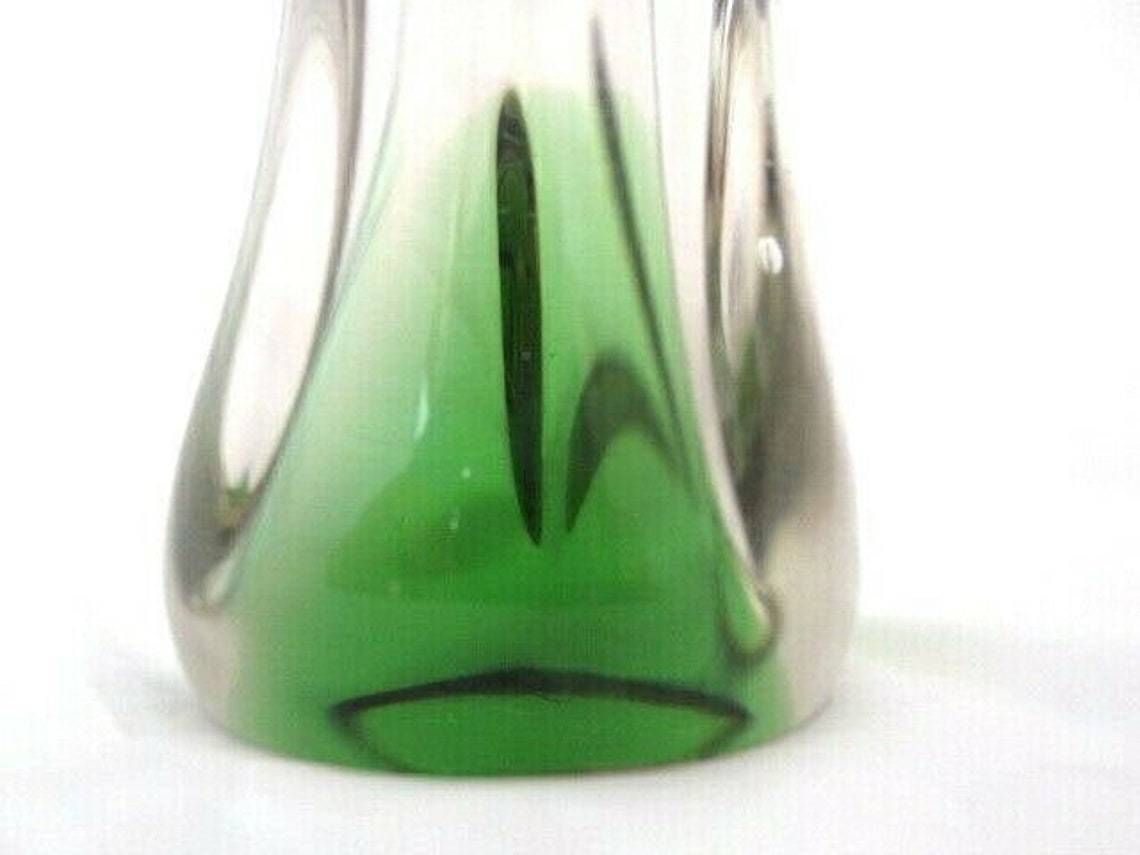 Czech Bohemia Xxl Sommerso Ice Cream Cone Art Glass Vase / Sculpture 70s photo buy