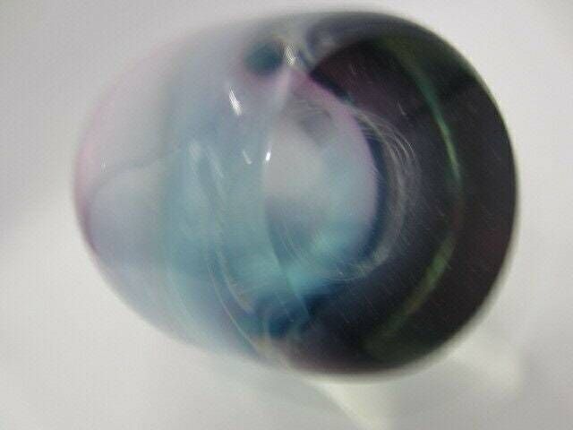 photo furniture Luigi Onesto Murano Sommerso Latticino Art Glass Vase  Heavy