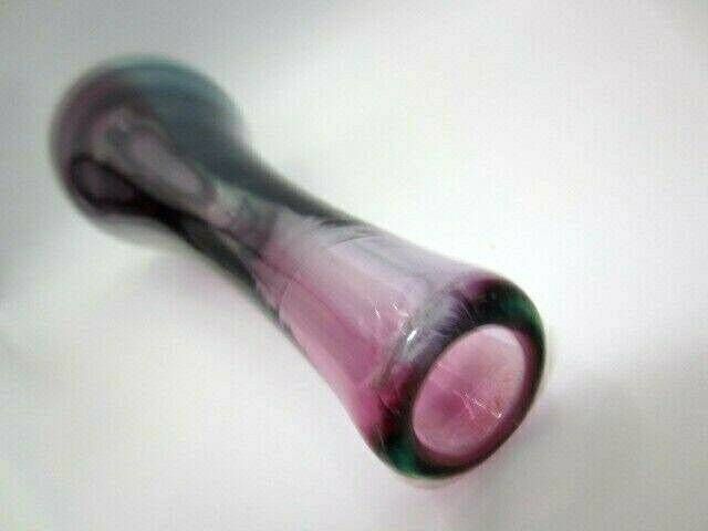 photo for sale Luigi Onesto Murano Sommerso Latticino Art Glass Vase  Heavy