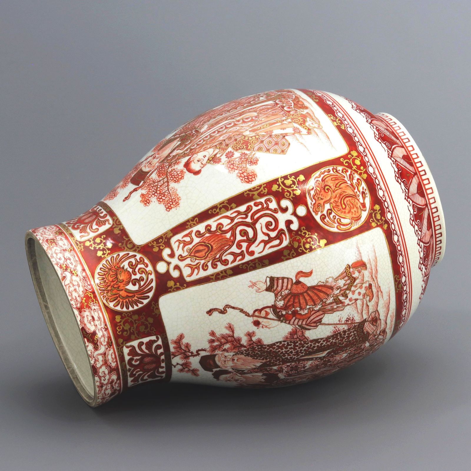 Early Meiji Period Kutani Vase Signed Kutani Zo Wataya Sei C1870 photo for sale