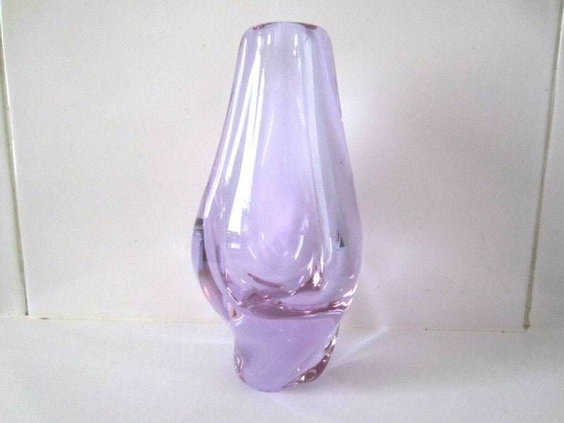 Zelezny Brod Neodymium Vase Czech Art Glass Miroslav Klinger Zemek Alexandrite photo for sale