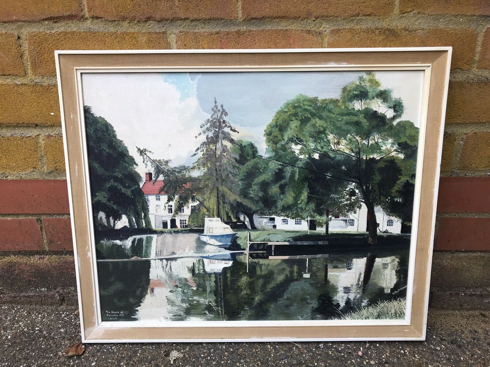Original Painting Of “The Stort, Parndon Hill, 1978 By Andy Anderson photo furniture