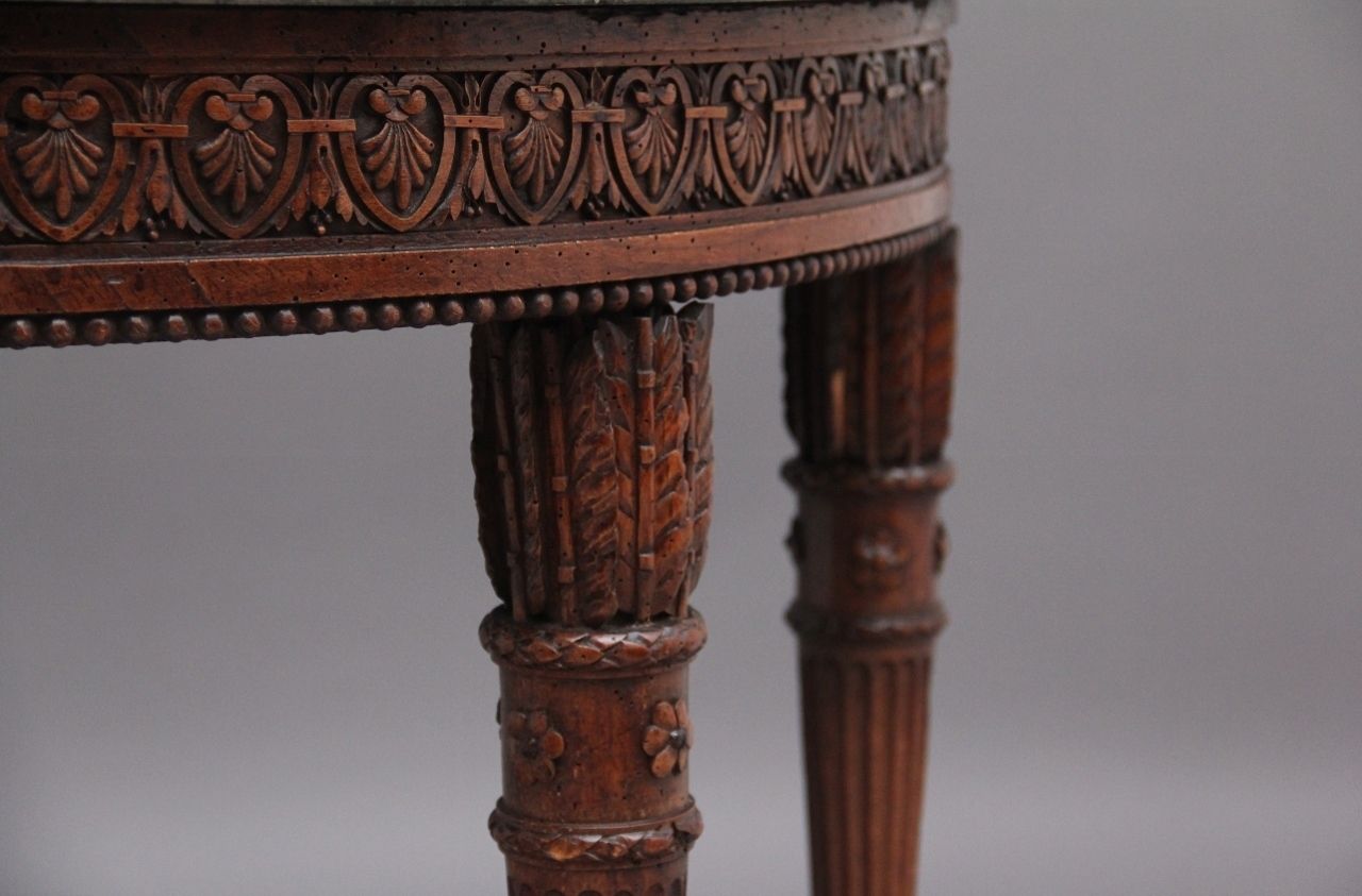 photo furniture Early 19th Century Walnut And Marble Top Console Table