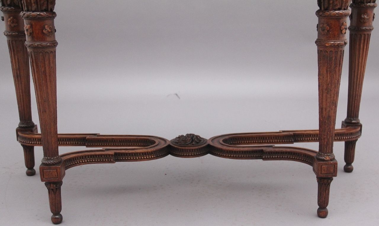 Furniture Early 19th Century Walnut And Marble Top Console Table photo