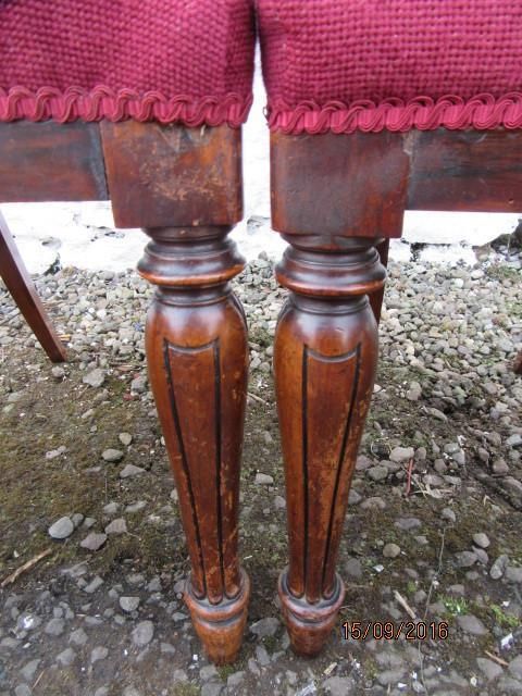Set Six Carved Rosewood Balloon Back Dining Chairs photo for sale
