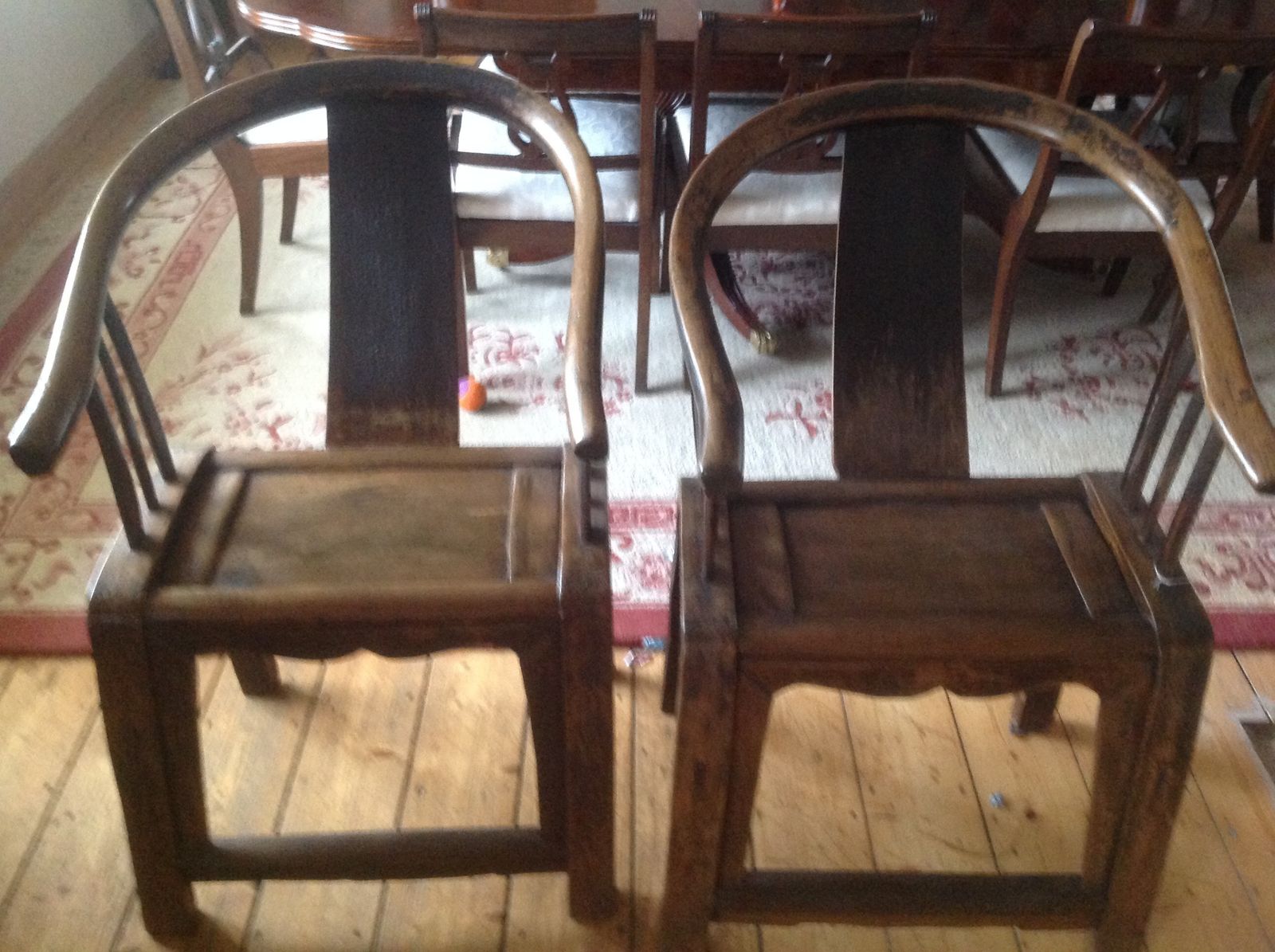 Vintage Chinese Horseshoe  Chairs photo vinterior