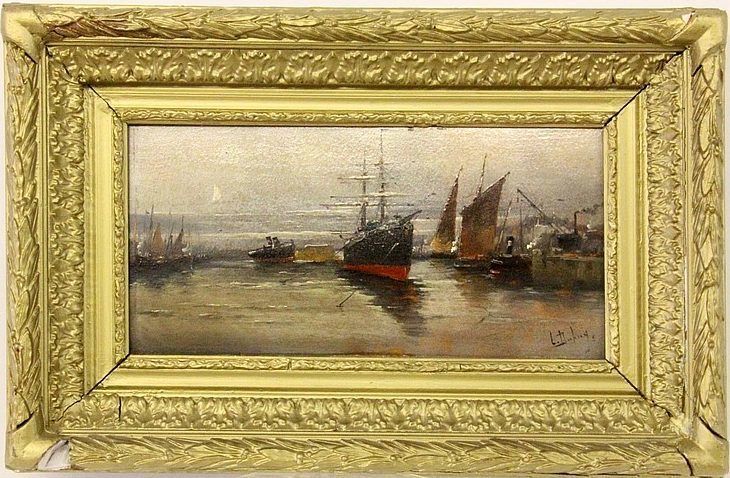 Eugene Galien Laloue. Paris (1854 1941) Oil Painting photo furniture