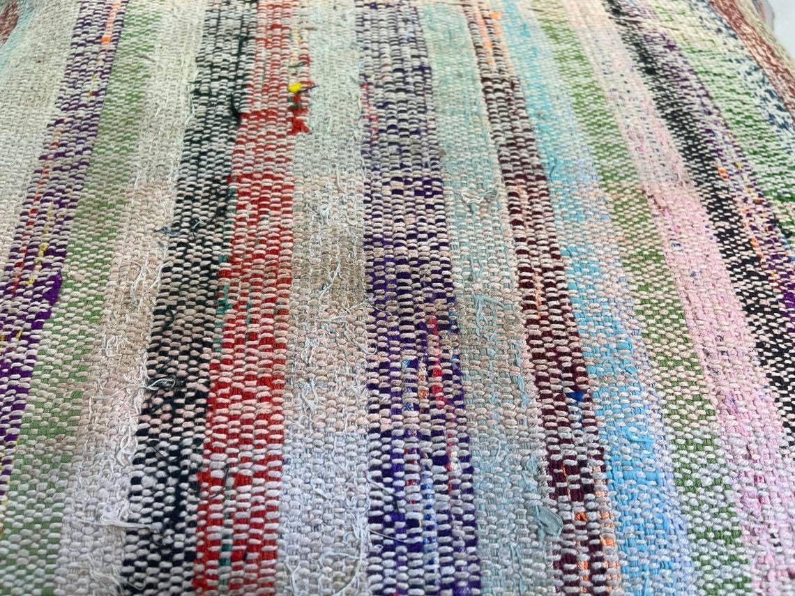 Tapis Kelim Kilim Pillow Cover ,Vintage Meditation Bench Kelim Teppich Boho Kilim photo Textiles