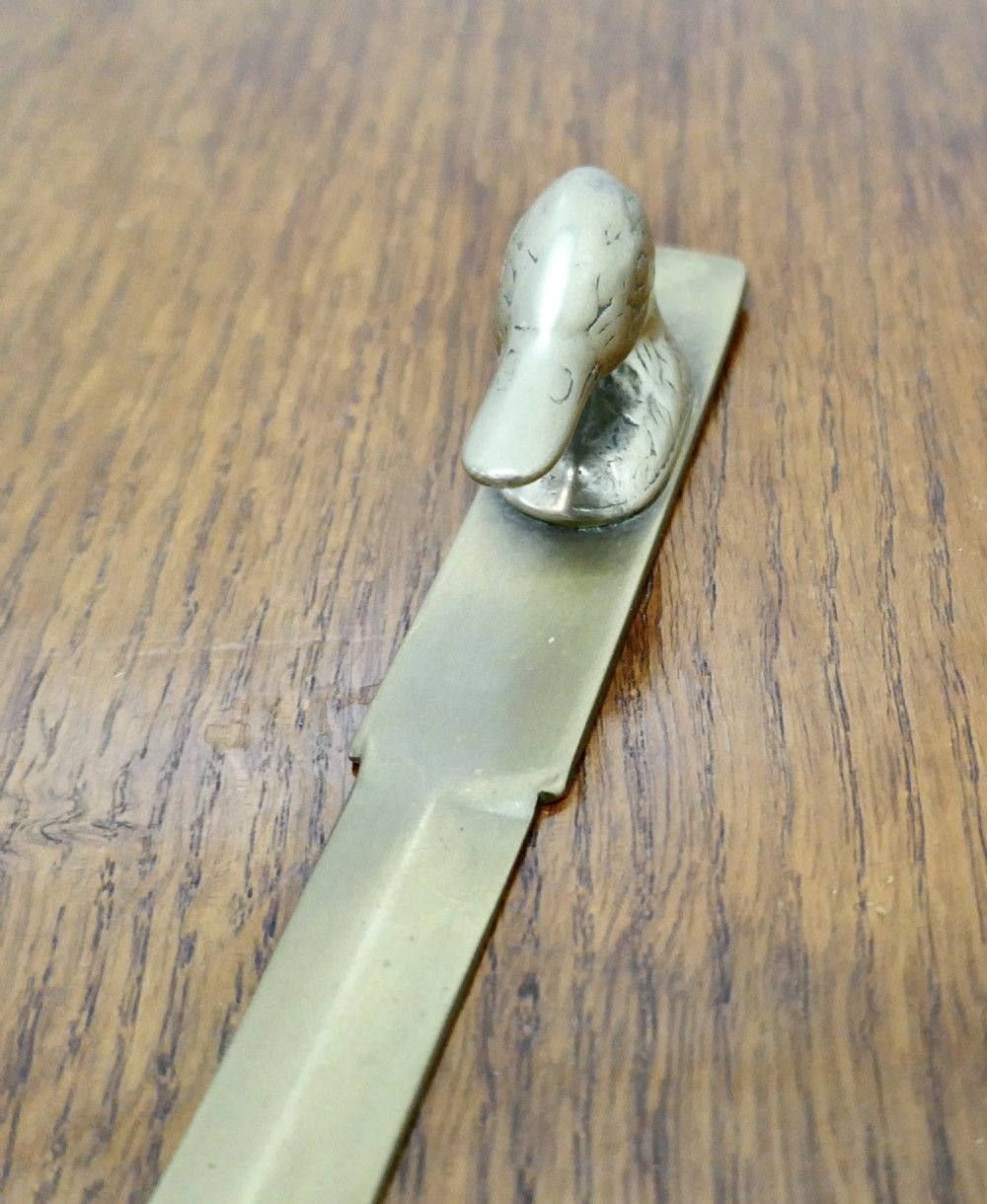 French Brass Duck’s Head Letter Opener, Paper Knife photo for sale