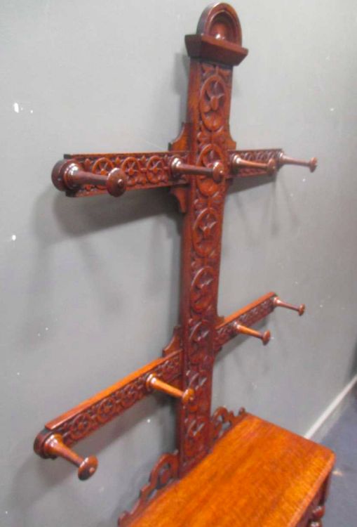 A Victorian Carved Oak Hallstand photo for sale