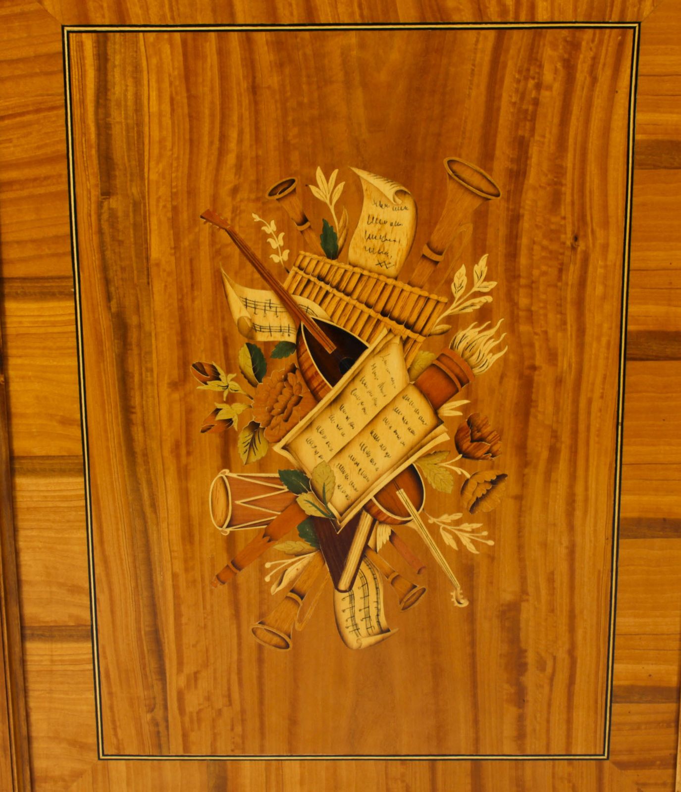 photo furniture Bespoke Inlaid Satinwood & Marquetry Flat Screen Tv Lift Cabinet