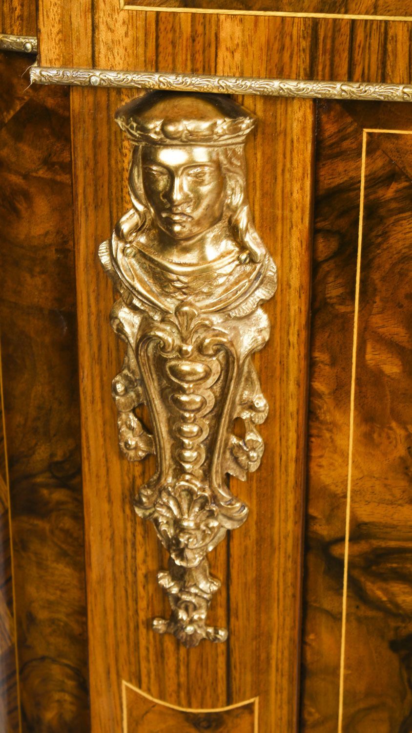 Bespoke Inlaid Burr Walnut & Marquetry Tv Plasma Lift Cabinet photo buy