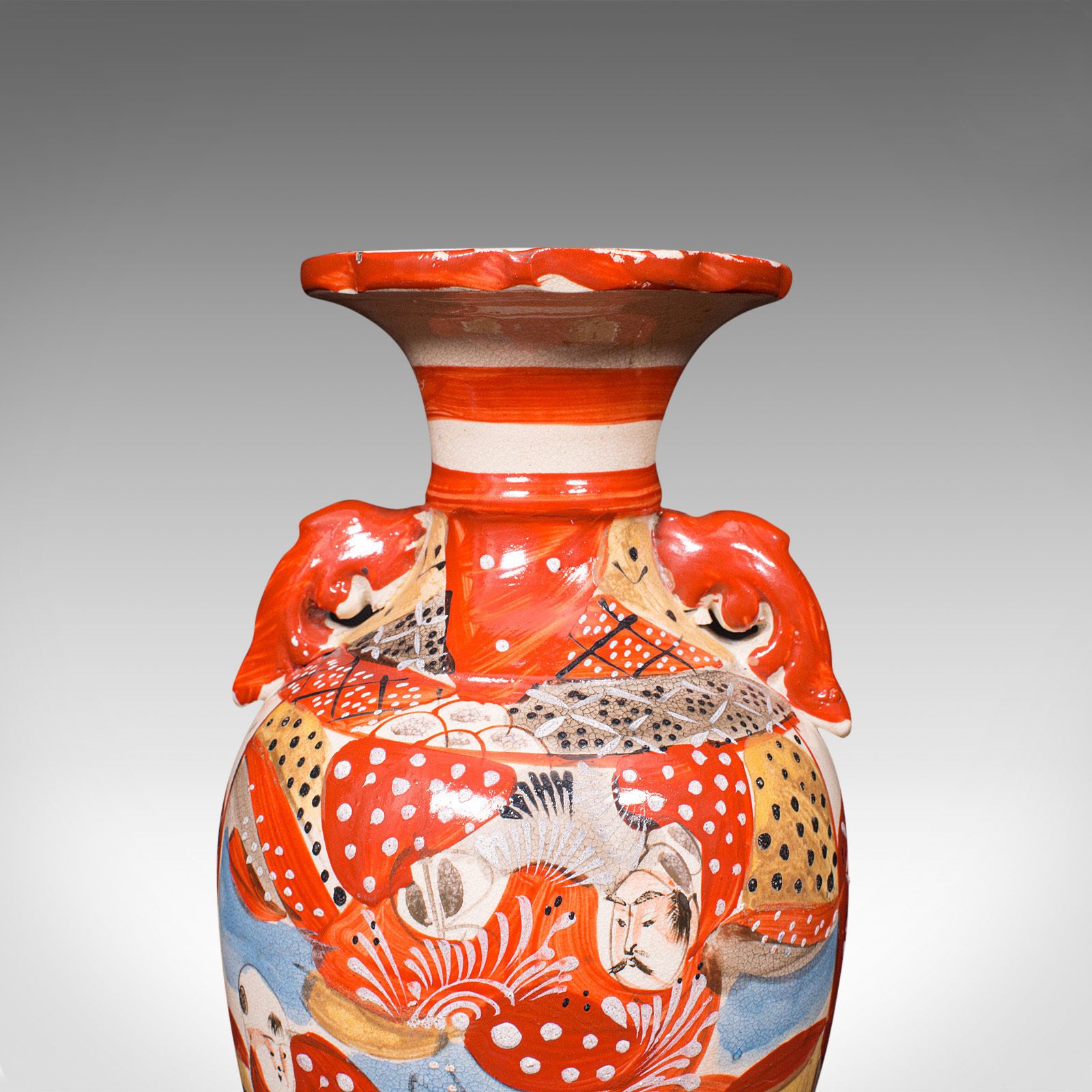 1295.0 Pair Of Antique Imari Vases, Japanese, Hand Painted, Meiji, C.1900 photo