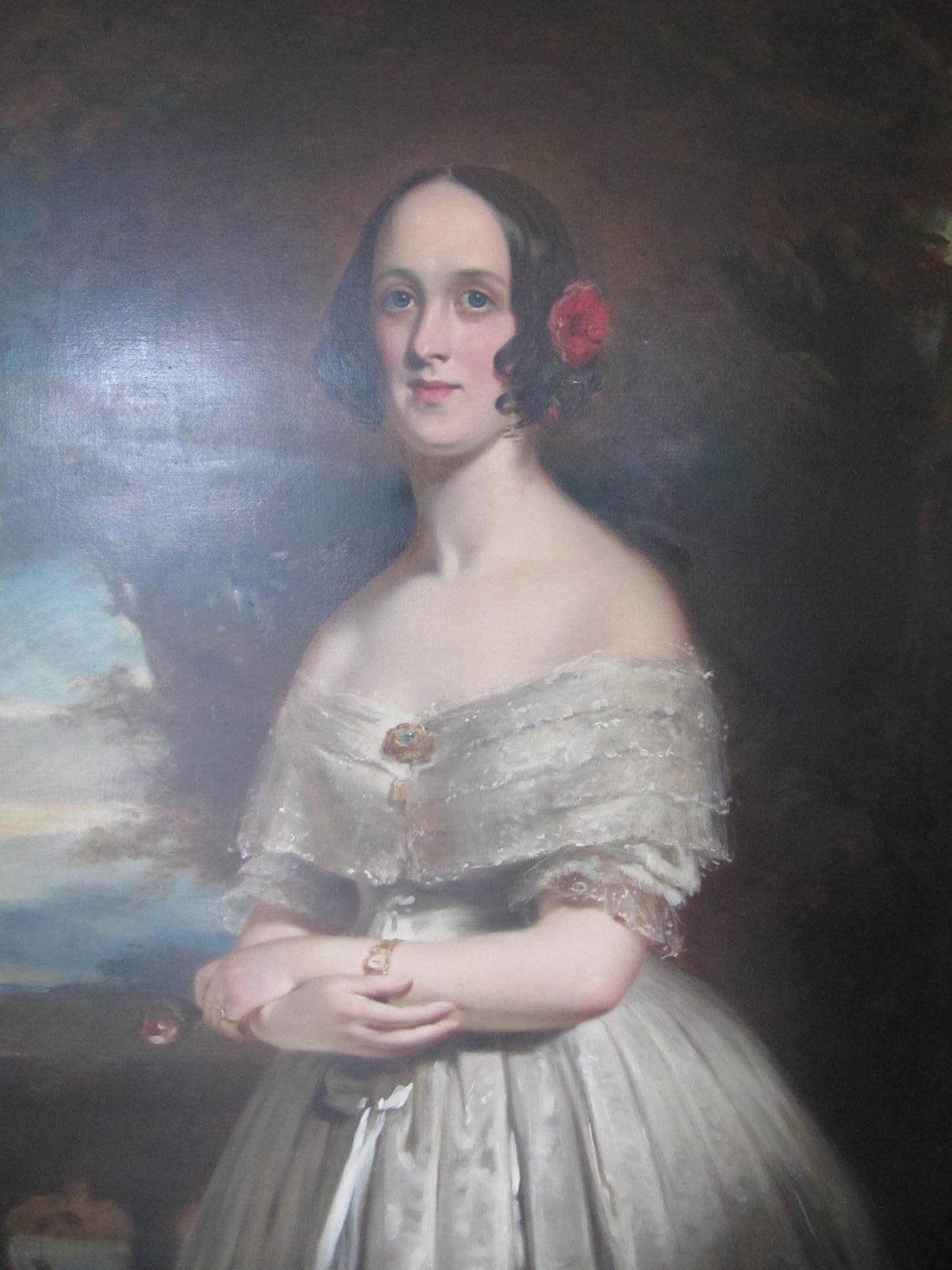 Huge 5ft Early 19th Century Portrait Of A Lady In Original Frame Old Master photo 5500.0