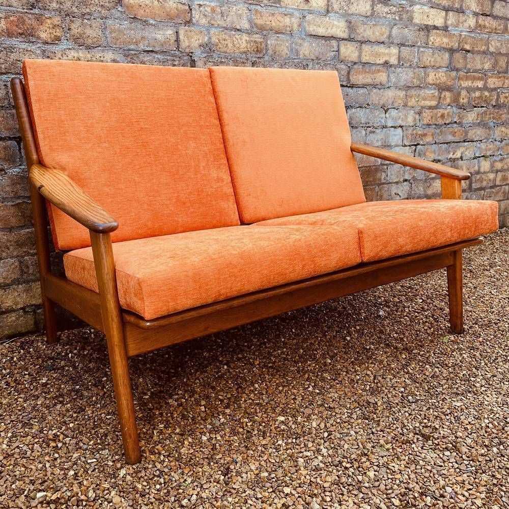 Danish Fdb Poul Volther Model J56 Two Seater Sofa photo Furniture