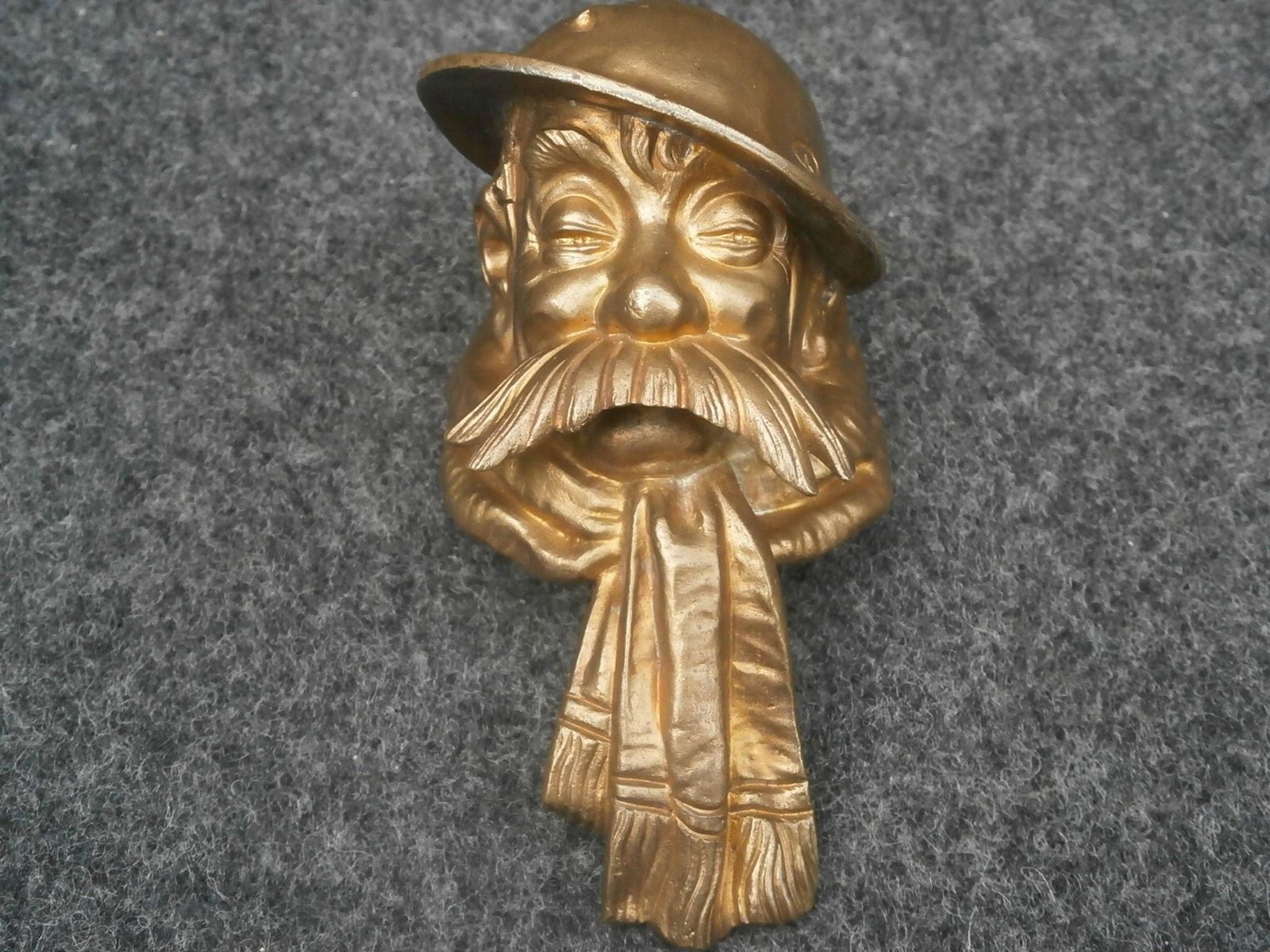Early 20thc Patinated Bronze Old Bill Car Mascot, The First Cast From Best & Lloyd, Originally Owned By Robert Dudley Best