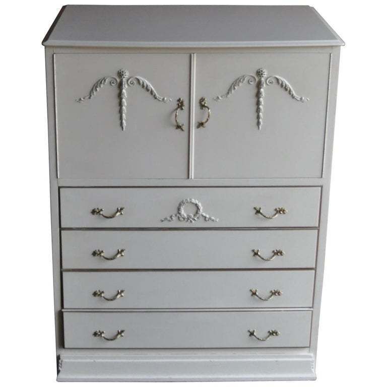 Vintage Painted Chest Of Drawers, Circa 1960
