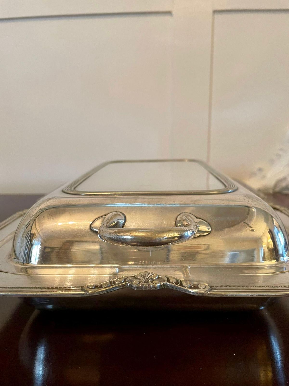 Antique Silver Plated Entrée Dish photo buy