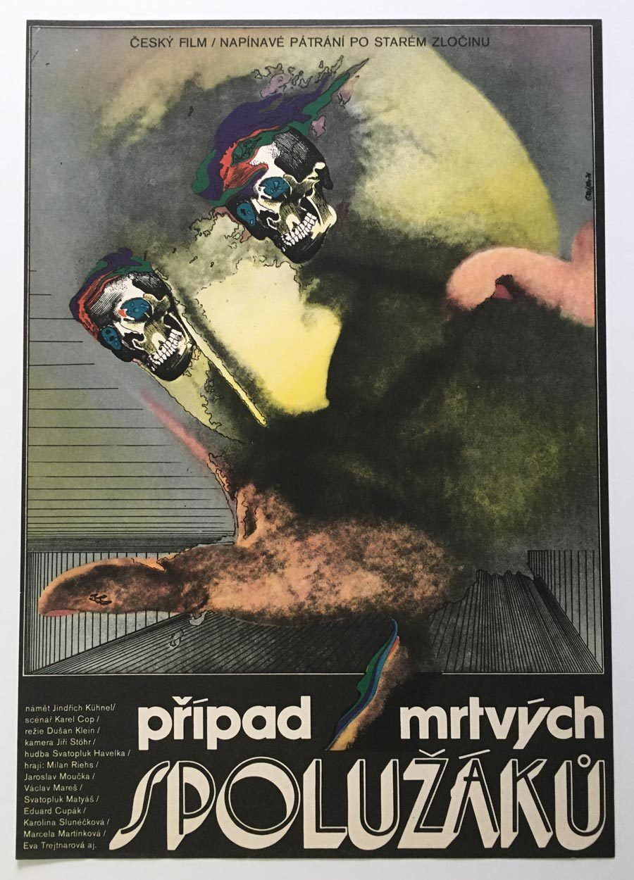 Original Film Poster, The Dead Schoolmate, Zdeněk Ziegler, 1976, Genuine Czech Vintage Print