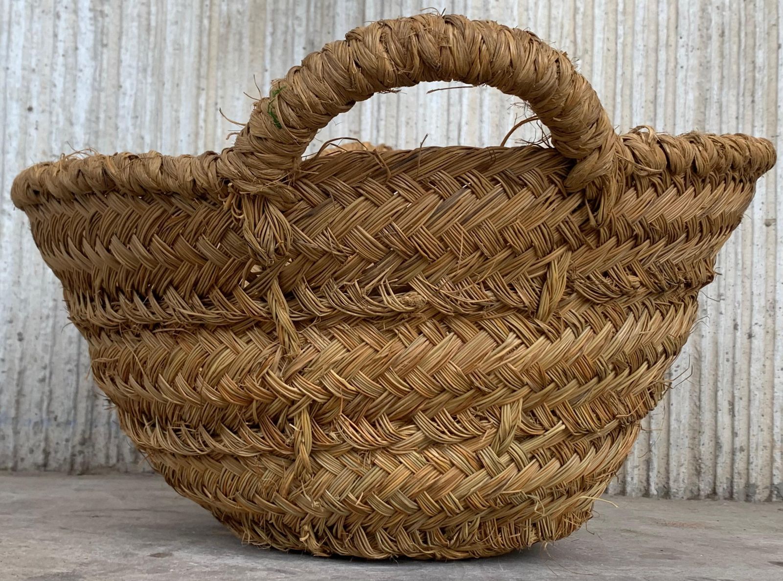 Home Decor Set Of 8 Spanish Woven Wicker Olive Grape Harvest Basket photo