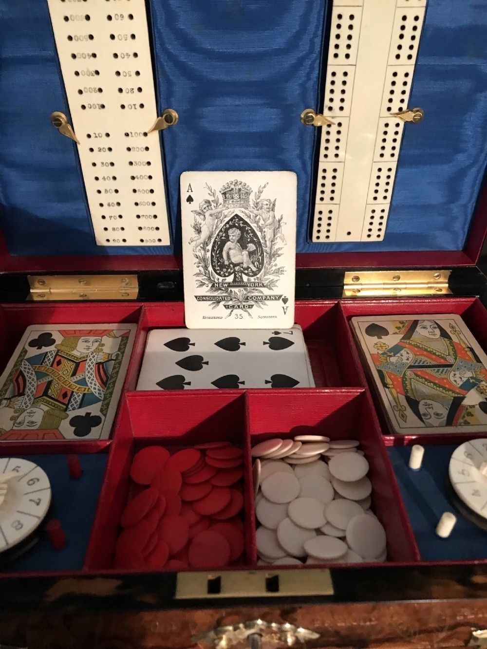 Superb Quality Walnut Games Box, Walnut Box, Circa 1875 photo Home Decor
