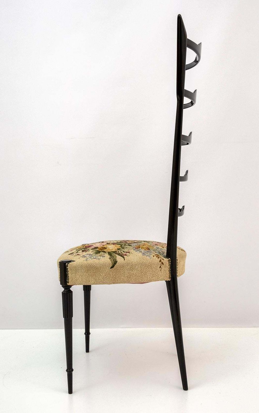 photo buy Pair Of Chiavari Gio Ponti Style Mid Century Modern Italian High Back Chairs 50s