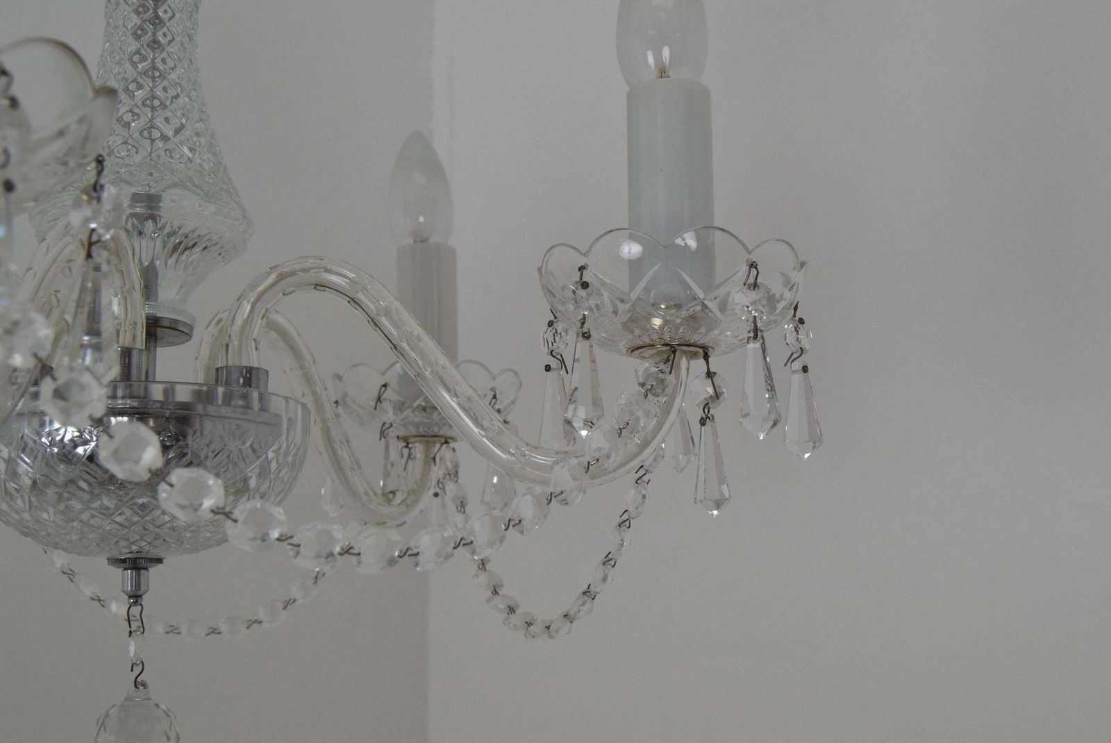 photo buy Mid Century Crystal Glass Chandelier By Kamenicky Senov,1960's.