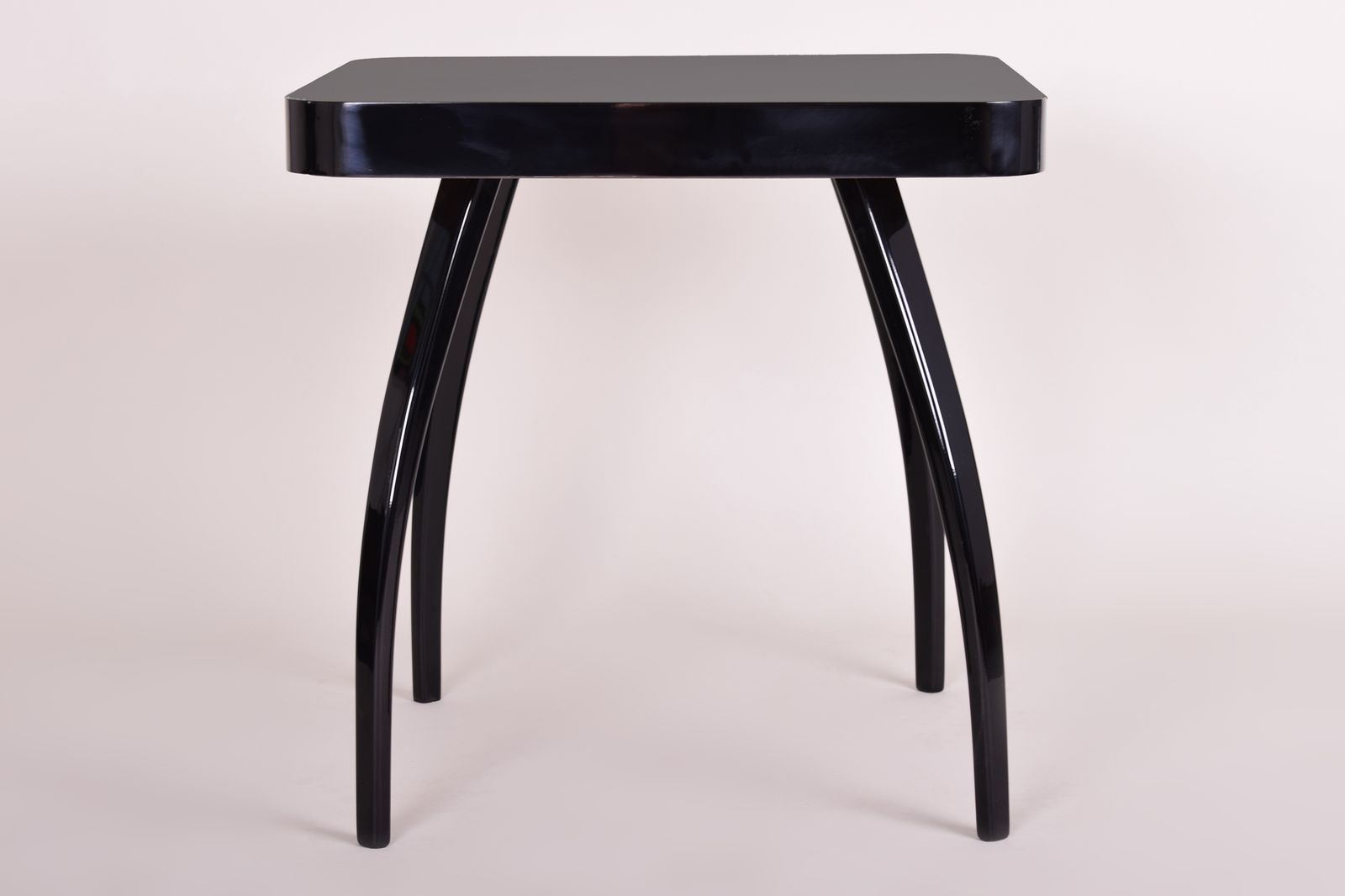 Small Black Art Deco Table Made In Czechia By Up Závody, Designed By Halabala. photo 560.0