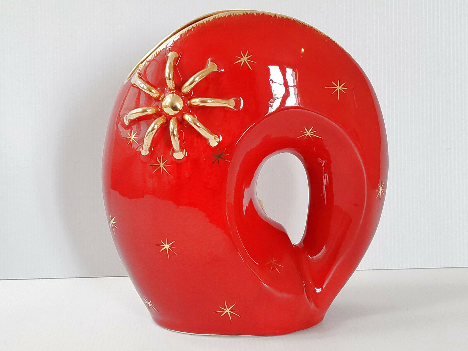 Vase 1950 Etoile Soleil Araignee Ceramqiue 1950s 50s Vallauris 1950s photo for sale