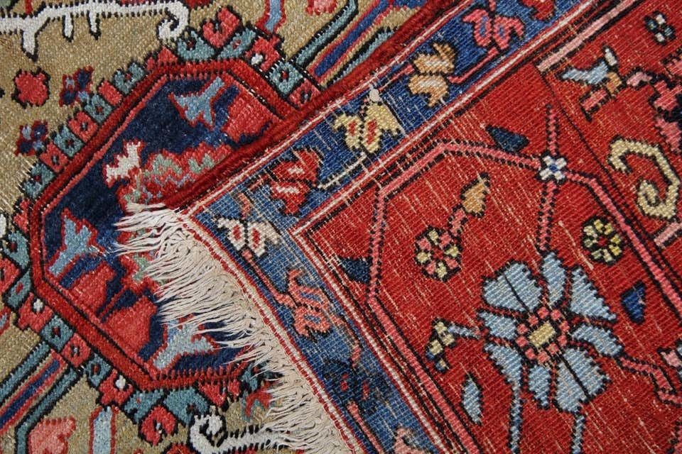 Rare Antique Rug Traditional Handmade Carpet Large Wool Rust Rug photo Textiles