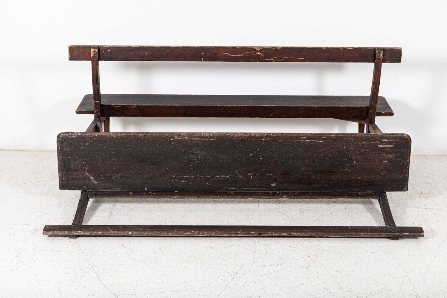 Pair 19thc English Pine Chapel Benches photo 2272.0