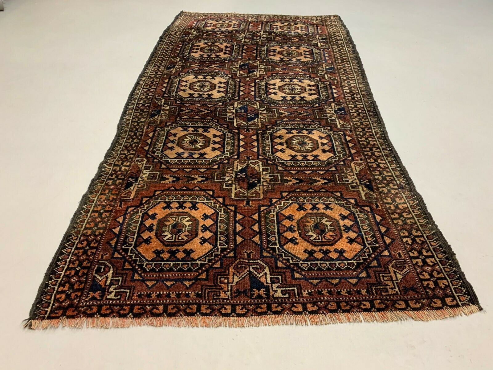 Taimuri Afghan Tribal Rug 188x94 Cm Black Brown photo vinterior