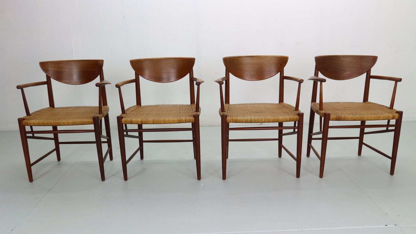 Peter Hvidt & Orla Mølgaard Nielsen Set Of 4 Armchairs No 317, Denmark 1950 photo Furniture