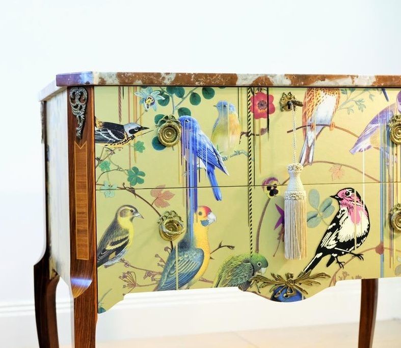 Classic Gustavian Louis XV Style Chest With Christian Lacroix Design photo Furniture