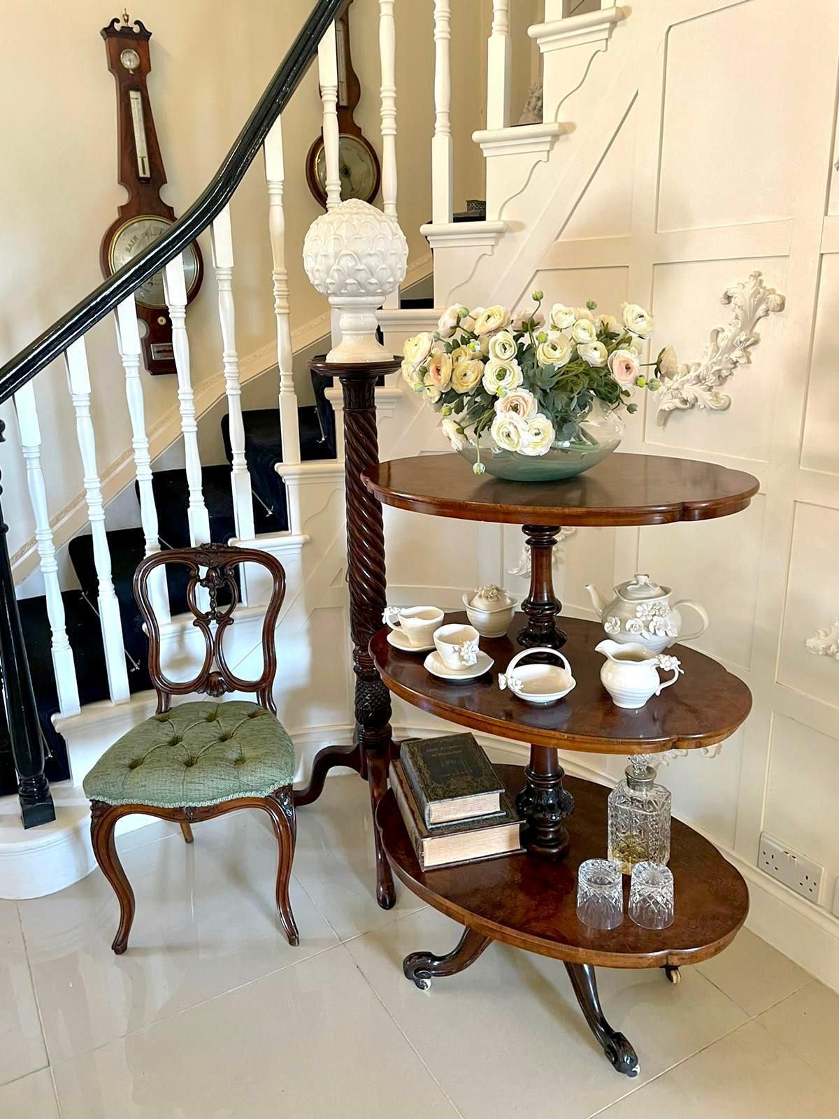 2125.0 Fine Quality Antique Victorian Set Of Four French Carved Walnut Side Chairs photo