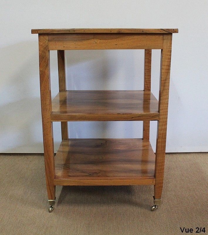 photo for sale Rolling Trolley In Blond Walnut, 1st Part Of The 19th Century
