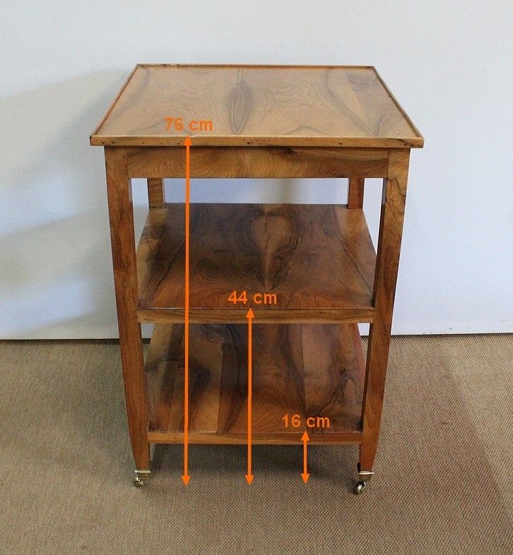 photo vinterior Rolling Trolley In Blond Walnut, 1st Part Of The 19th Century