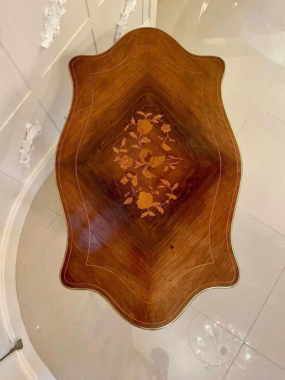 Quality Antique Louis XV French Marquetry Inlaid Center Table photo 2285.0