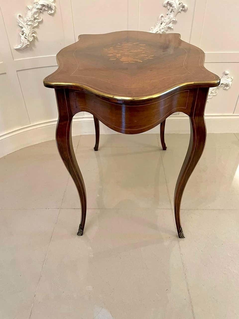 Quality Antique Louis XV French Marquetry Inlaid Center Table photo buy