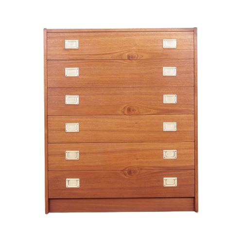 Ladekast Met Kersenhoutfineer, Jaren 1970, Deens Design, Gemaakt In Denemarken