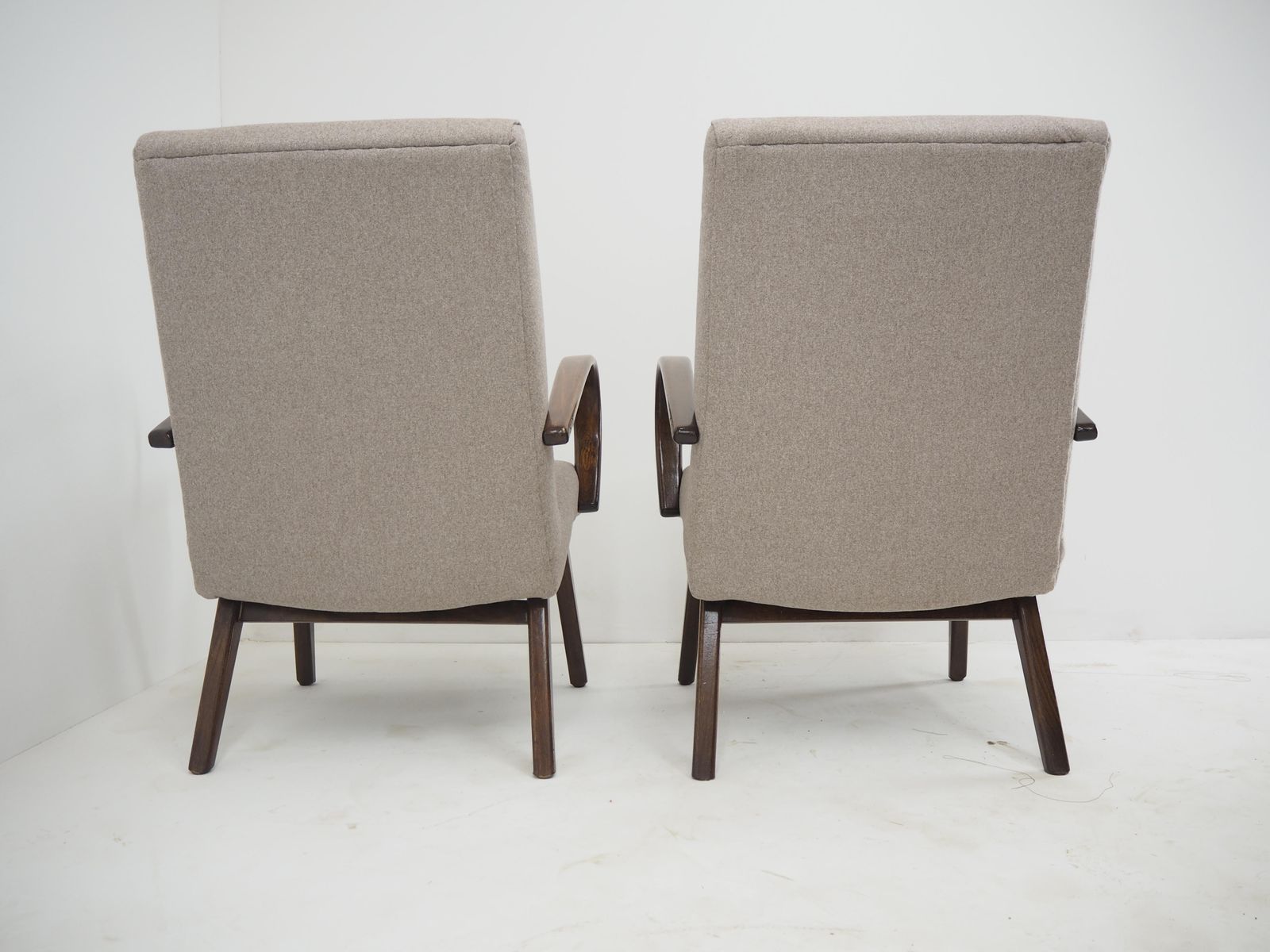 1960s Pair Of Ton/Thonet Beech Armchairs, Czechoslovakia photo for sale